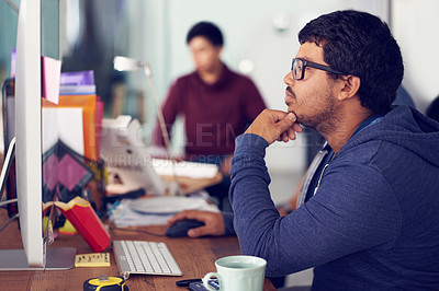 Buy stock photo Shot of employees in an IT office