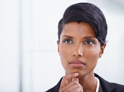 Buy stock photo Shot of an attractive young woman businesswoman in her office