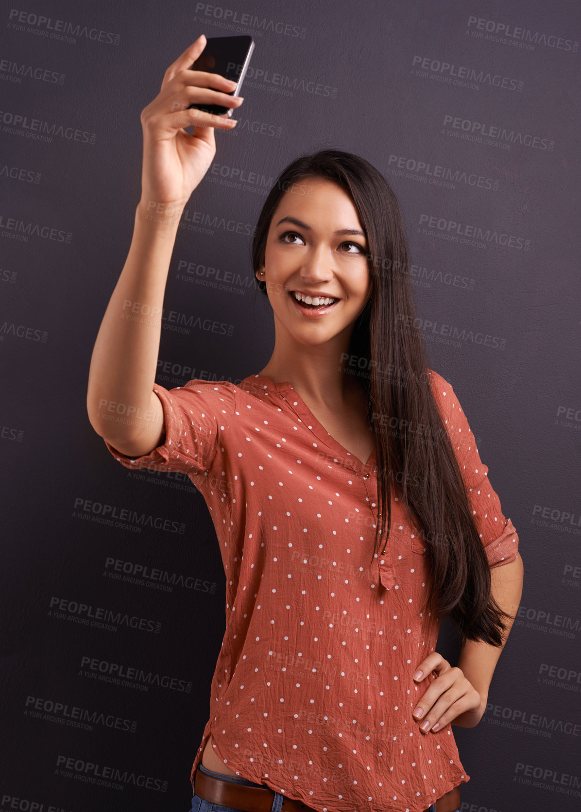 Buy stock photo Studio shot of an attractive young woman