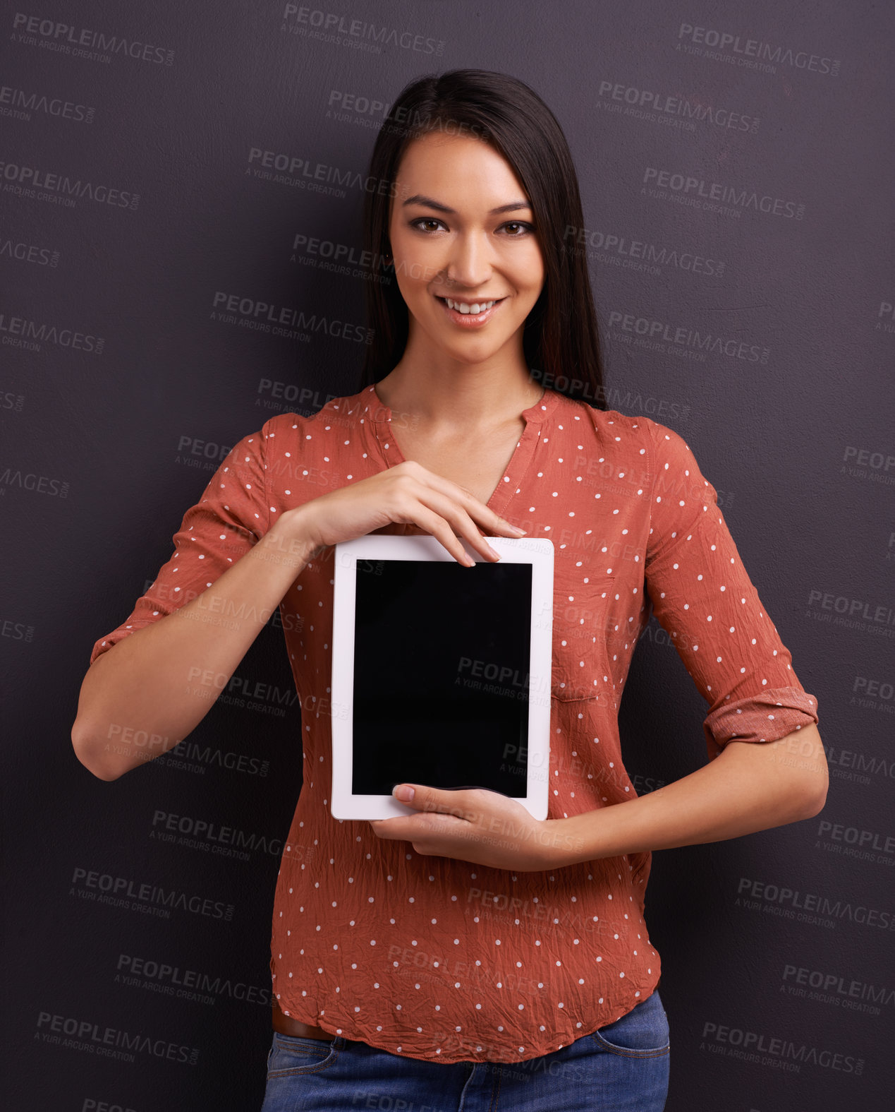 Buy stock photo Studio shot of an attractive young woman