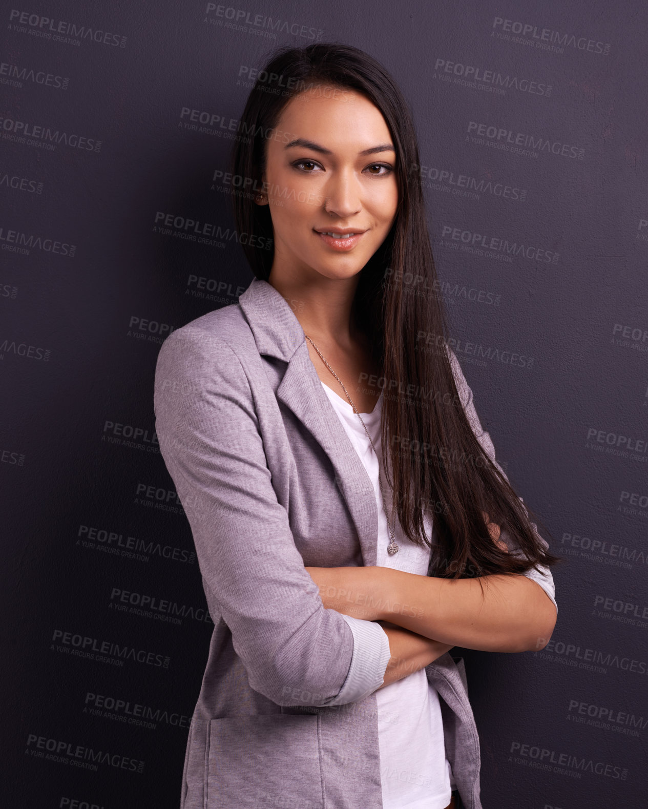 Buy stock photo Studio shot of an attractive young woman