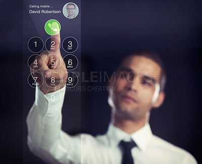 Buy stock photo A man using a touch sensitive keypad to access a secure area. All screen content is designed by us and not copyrighted by others, and upon purchase a user license is granted to the purchaser. A property release can be obtained if needed.