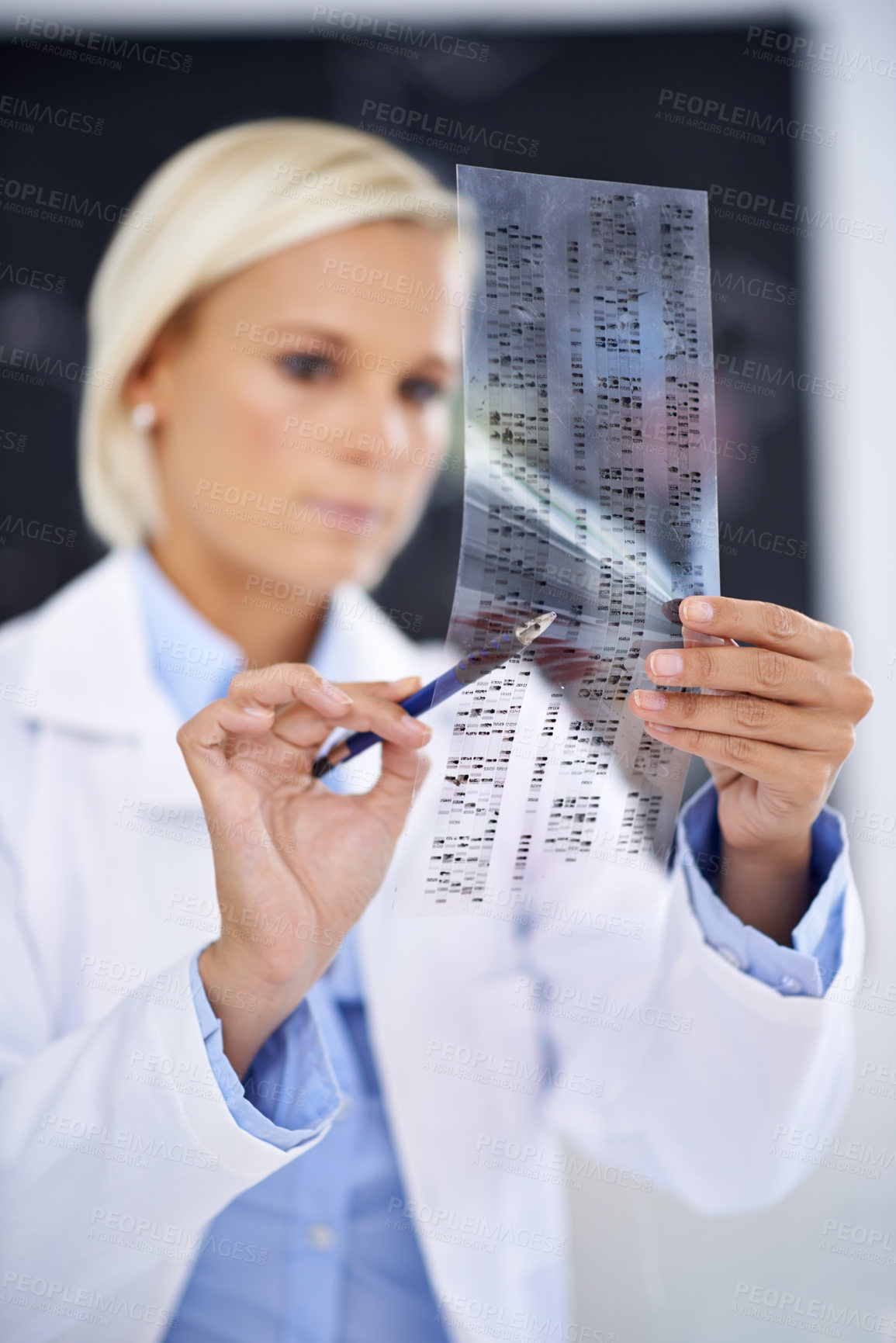 Buy stock photo Shot of a female scientist at work