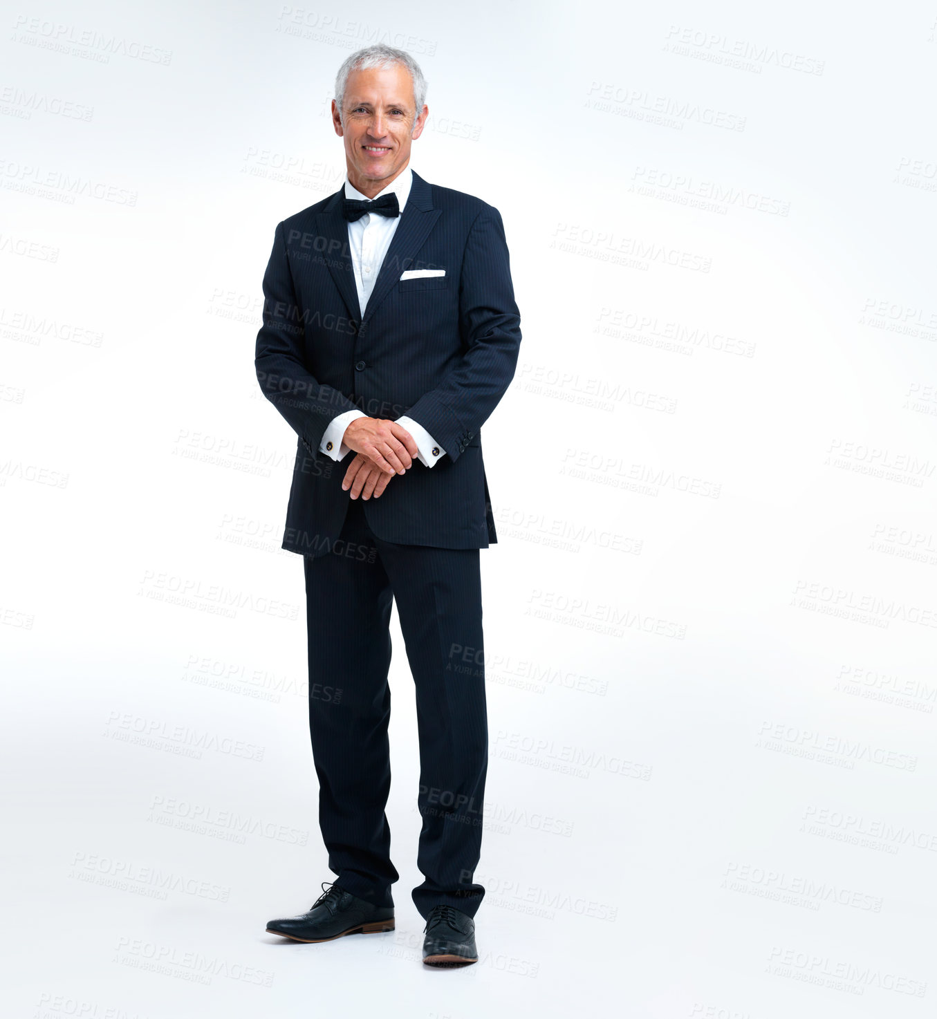 Buy stock photo A man wearing a suit and bow tie