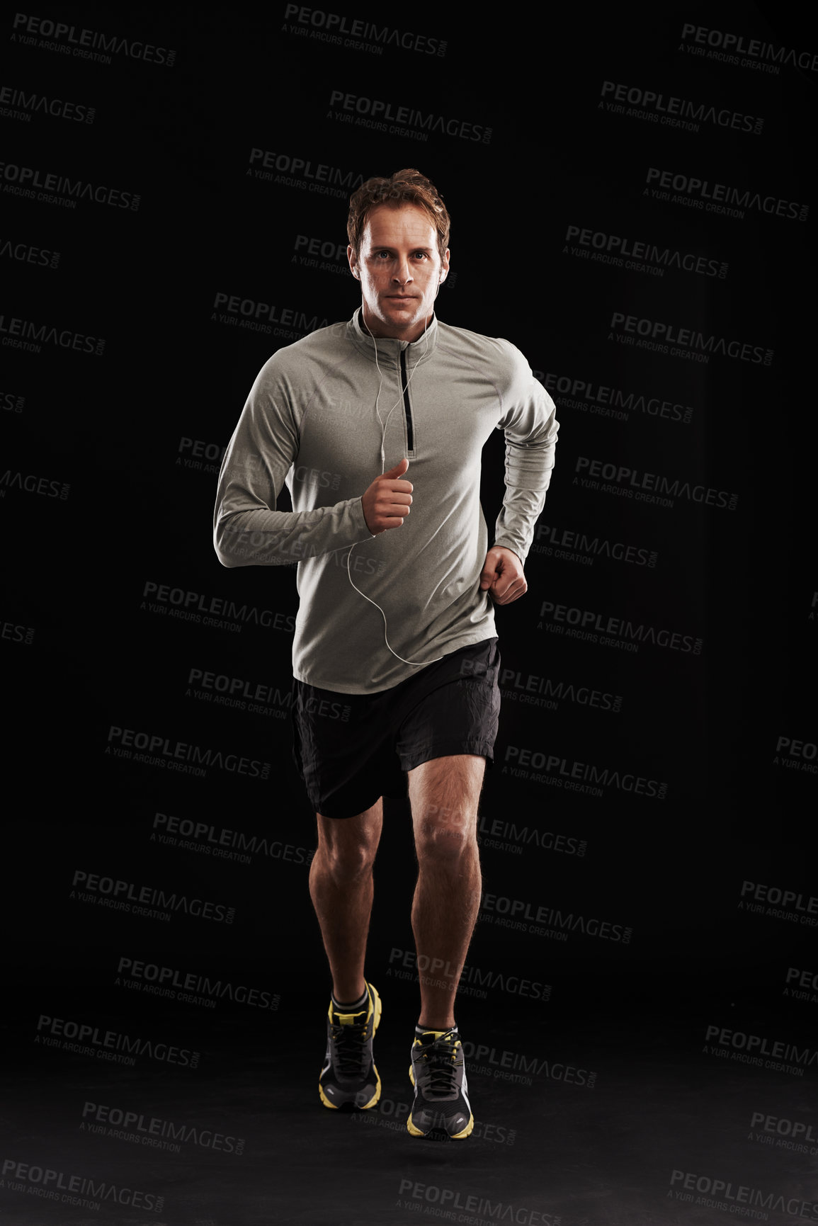Buy stock photo Studio shot of a handsome young man in sportswear