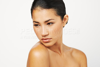 Buy stock photo Studio shot of a gorgeous young woman