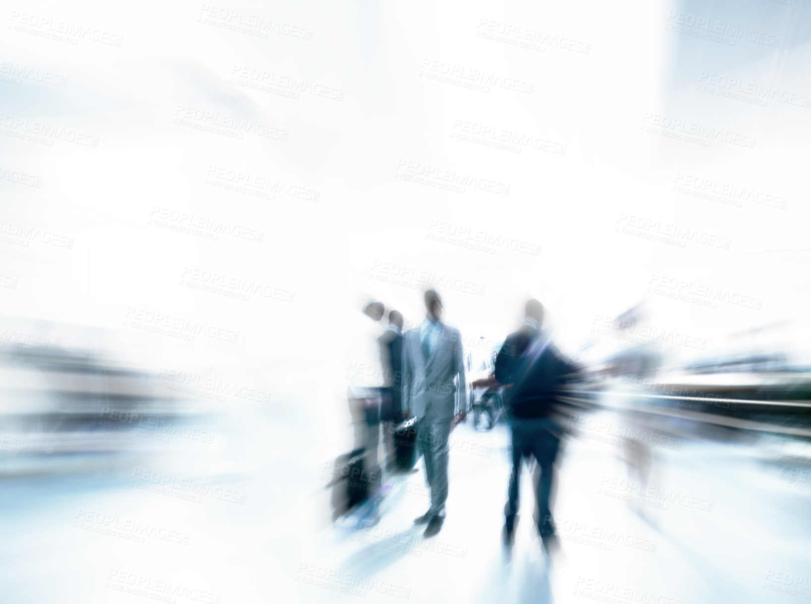 Buy stock photo Blurred shot of a businesspeople commuting