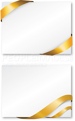 Buy stock photo A set of greeting card templates isolated on white