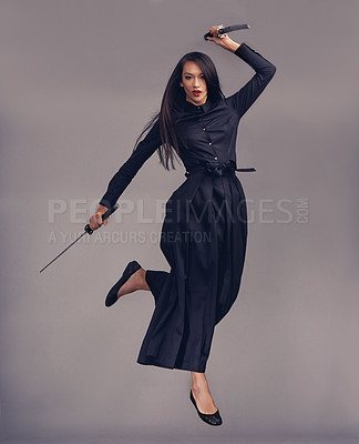 A deadly Ninja assassin. Stock Illustration