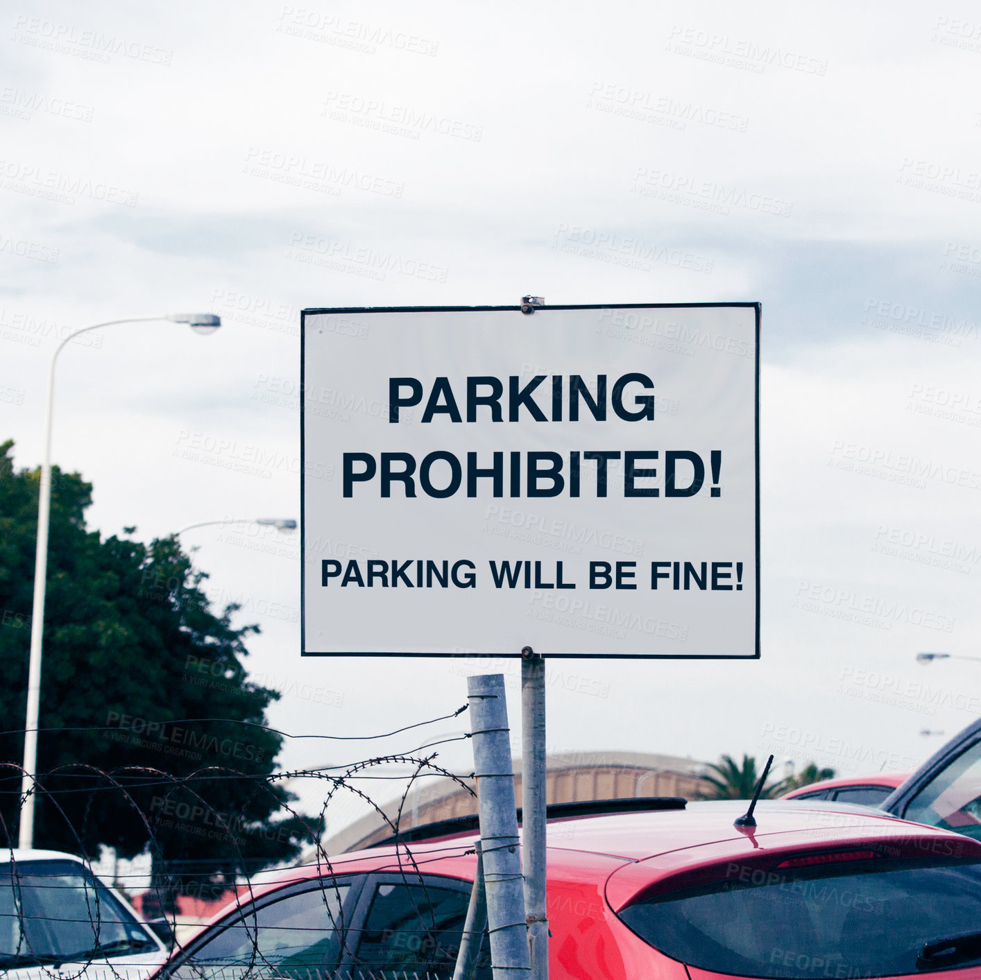 Buy stock photo Shot of a humorous sign