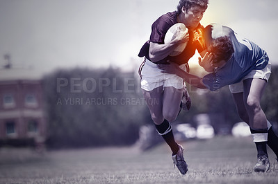 Buy stock photo Cropped shot highlighting a sportsperson's injury