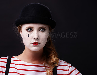 Buy stock photo Studio shot of a female mime