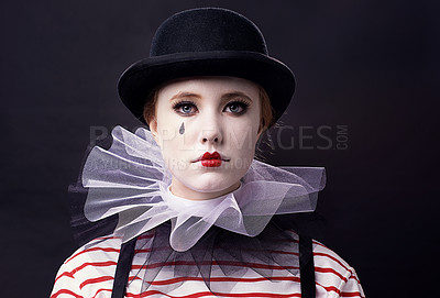 Buy stock photo Studio shot of a female mime