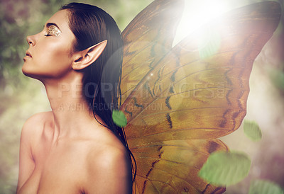 Buy stock photo Cropped shot of a fairy of nature