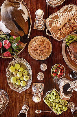 Buy stock photo Shot of an extravagant dinner setting