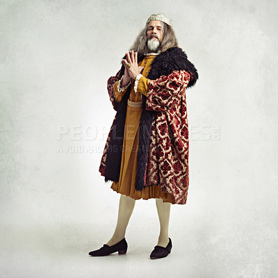 Buy stock photo Studio shot of a richly garbed king