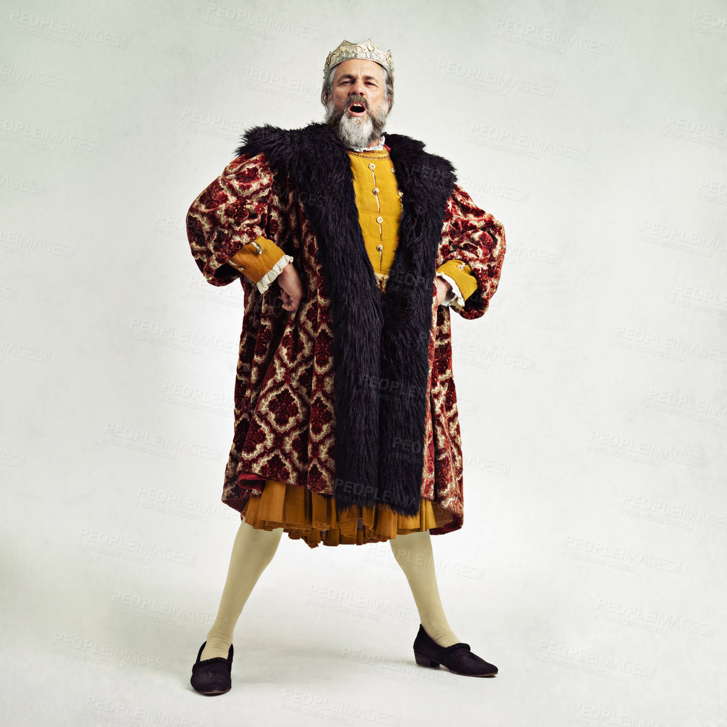 Buy stock photo Studio shot of a richly garbed king