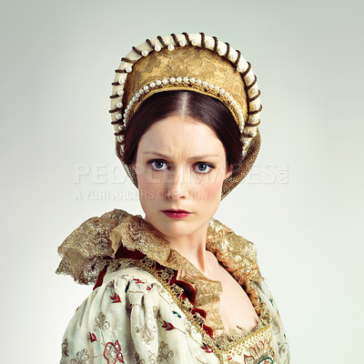 Buy stock photo Studio shot of beautiful young queen