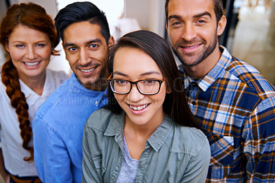 Buy stock photo Portrait of a group of young creative professionals