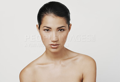 Buy stock photo Studio portrait of an attractive young woman