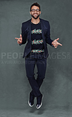 Buy stock photo Studio shot of a stylishly dressed young man