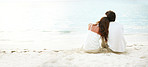 Bonding intimately upon the beach - Love & Romance