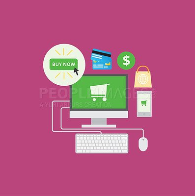 Buy stock photo Logo, icon and emoji or sale for business, social media and app or mockup. Corporate ecommerce design, ui notification or graphic illustration for digital website isolated on pink background