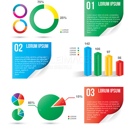 Buy stock photo Infographic, data and statistics for analytics, report or presentation on world treasury, global chart or wealth. Illustration, brochure or graphic drawing for business, corporate or information