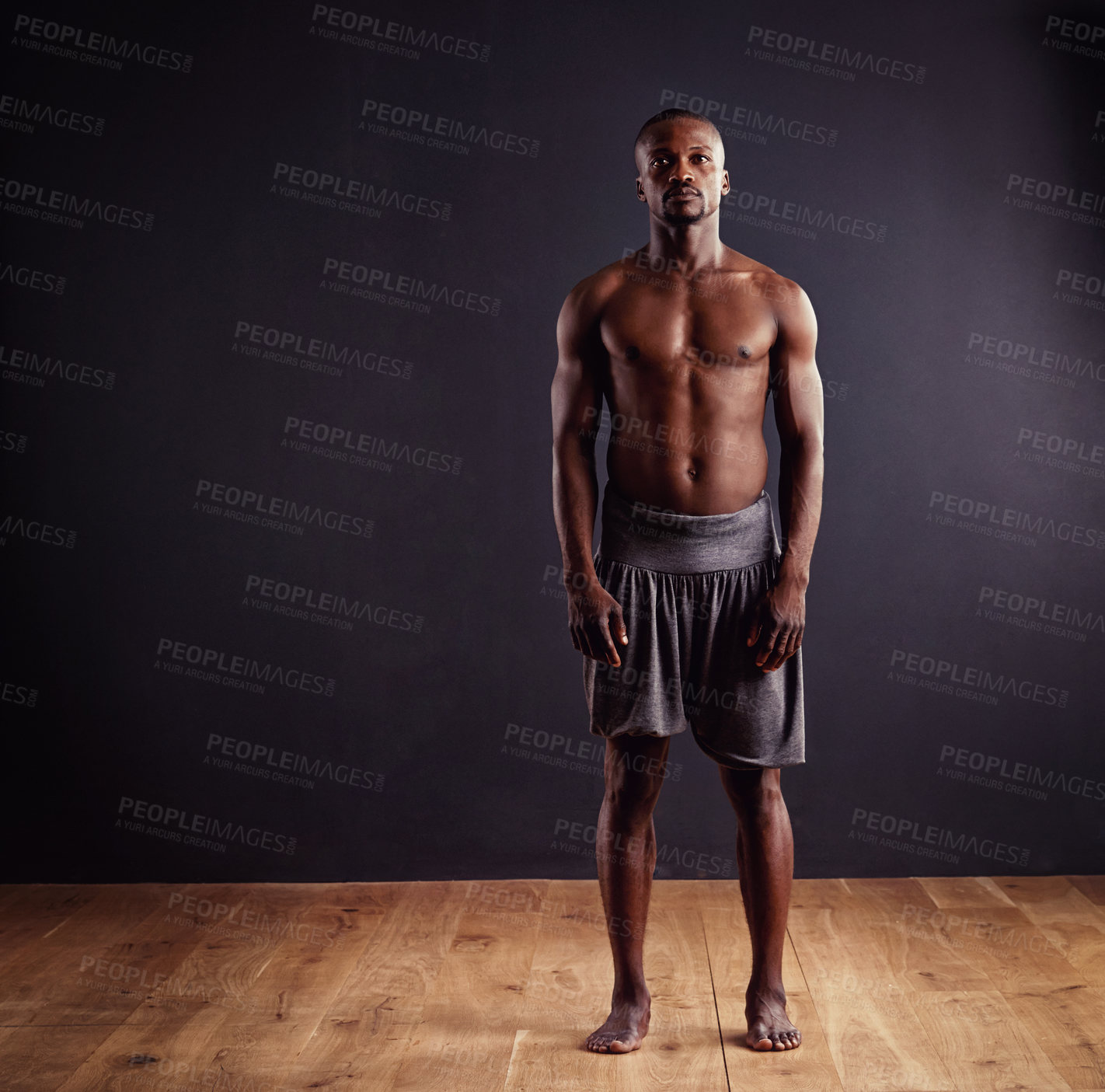 Buy stock photo Male dancer standing looking at the camera alongside copyspace