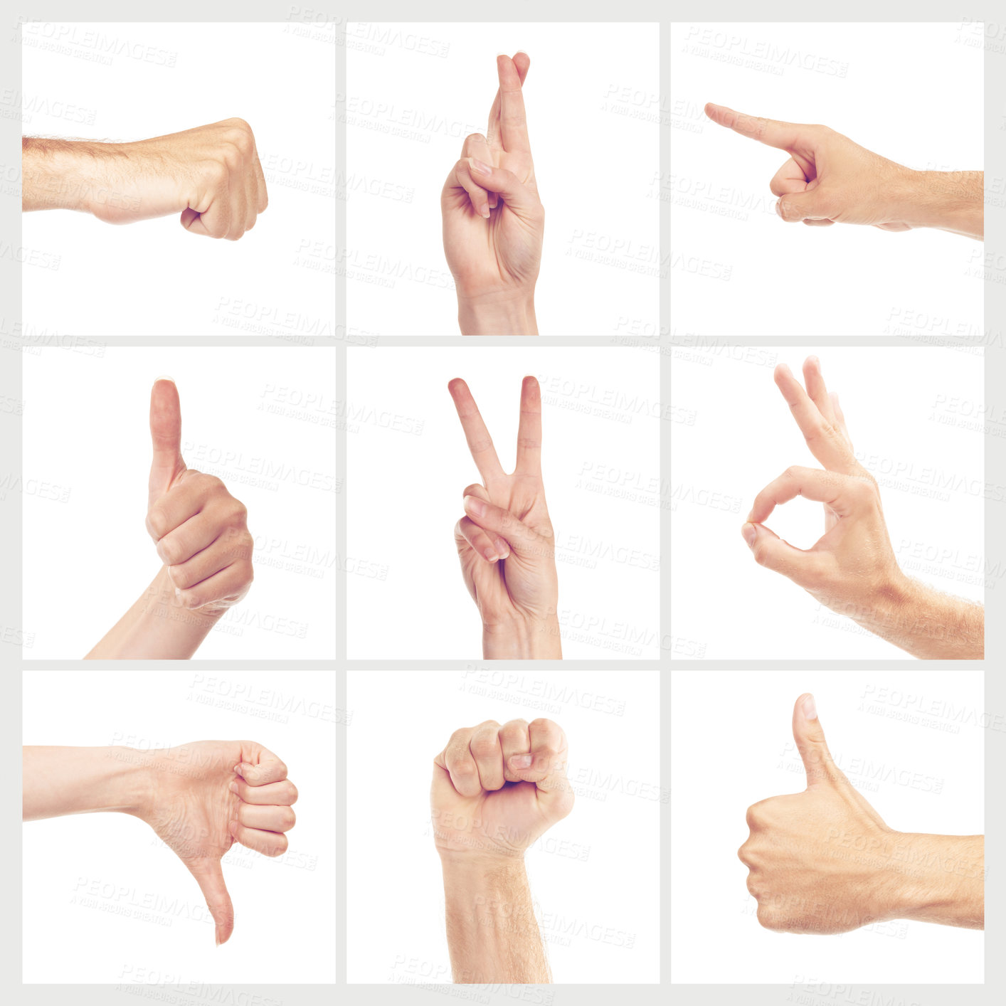 Buy stock photo Composite shot of hands in the studio