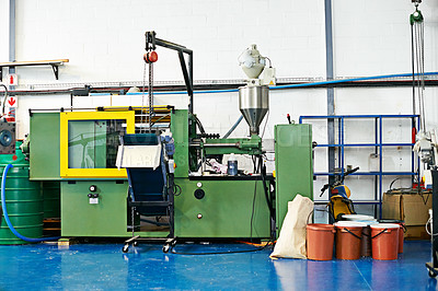 Buy stock photo Shot of warehouse machinery