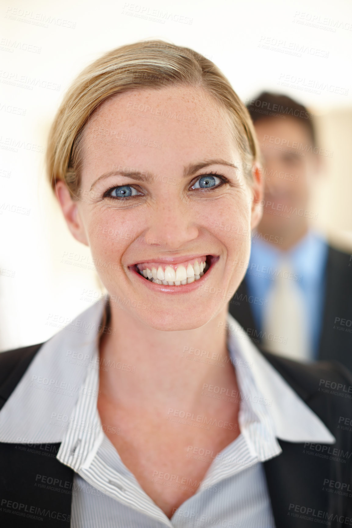 Buy stock photo Lawyer, smile and portrait of businesswoman in office with pride, legal company and career. Female person, cheerful and happy at law firm with confidence for professional, corporate job and joyful