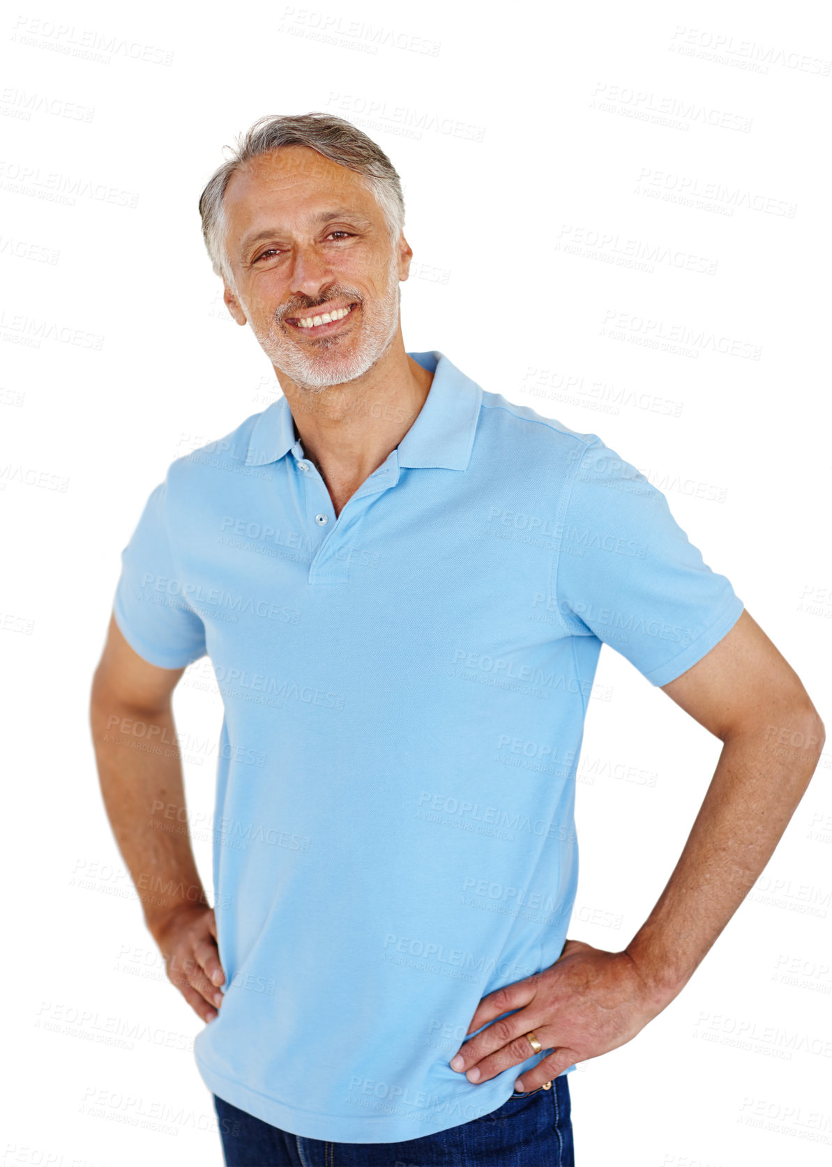 Buy stock photo Studio shot of a handsome mature man