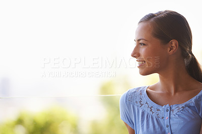 Buy stock photo Profile shot of a gorgeous young woman
