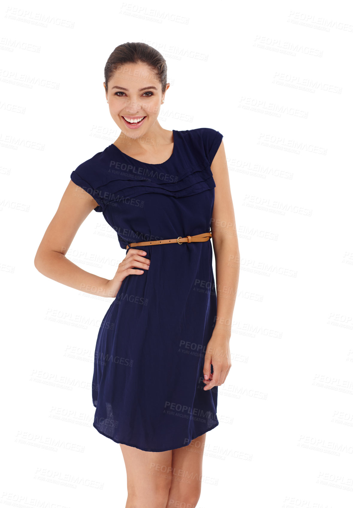 Buy stock photo Studio shot of a casually dressed attractive young woman