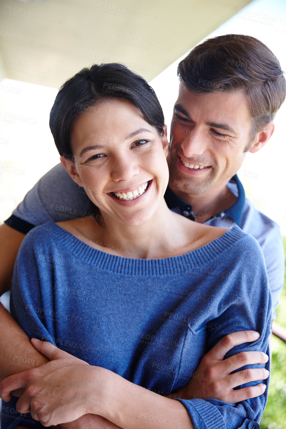 Buy stock photo Cropped shot of an affectionate couple spending time together 