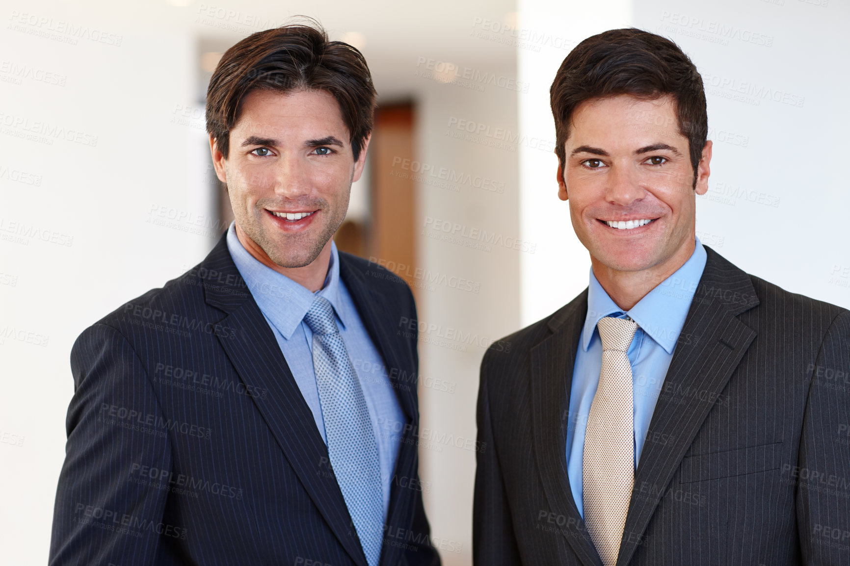 Buy stock photo Businessmen, smile and portrait for company career, corporate planning and project management for work. Manager or consultant with ambition and pride for professional occupation for job duty