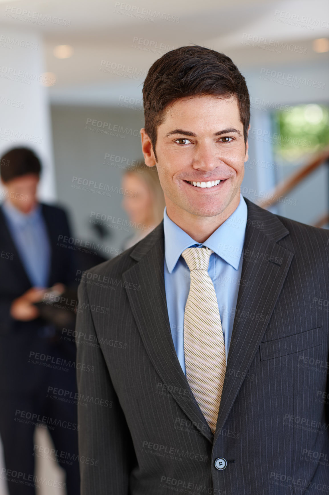 Buy stock photo Professional, man and happy portrait of financial advisor in company with confidence for consultation. Corporate, advice and businessman with knowledge on economy and working with clients in office