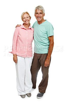 Buy stock photo Studio shot of a mature couple