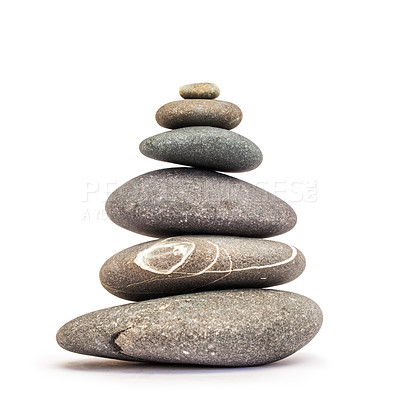 Buy stock photo Massage stones in studio 