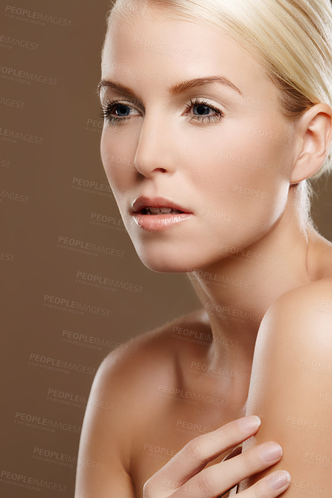 Buy stock photo Beauty shot of a young blonde woman