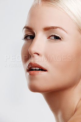 Buy stock photo Beauty shot of a young blonde woman