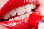 Luminous red lips