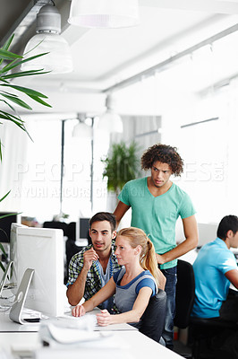 Buy stock photo A group of businesspeople working in the office