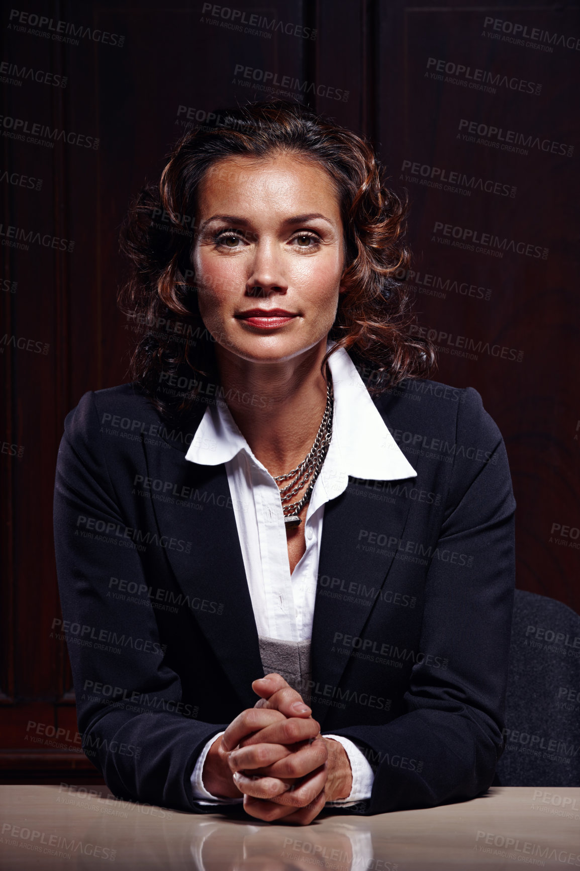 Buy stock photo Office, advocate or business woman in portrait for legal advice, justice or immigration case with pride. Professional career, female lawyer and ready for regulations, terms and conditions in law firm