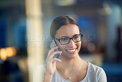 Buy stock photo Cropped shot of an attractive young businesswoman in the office