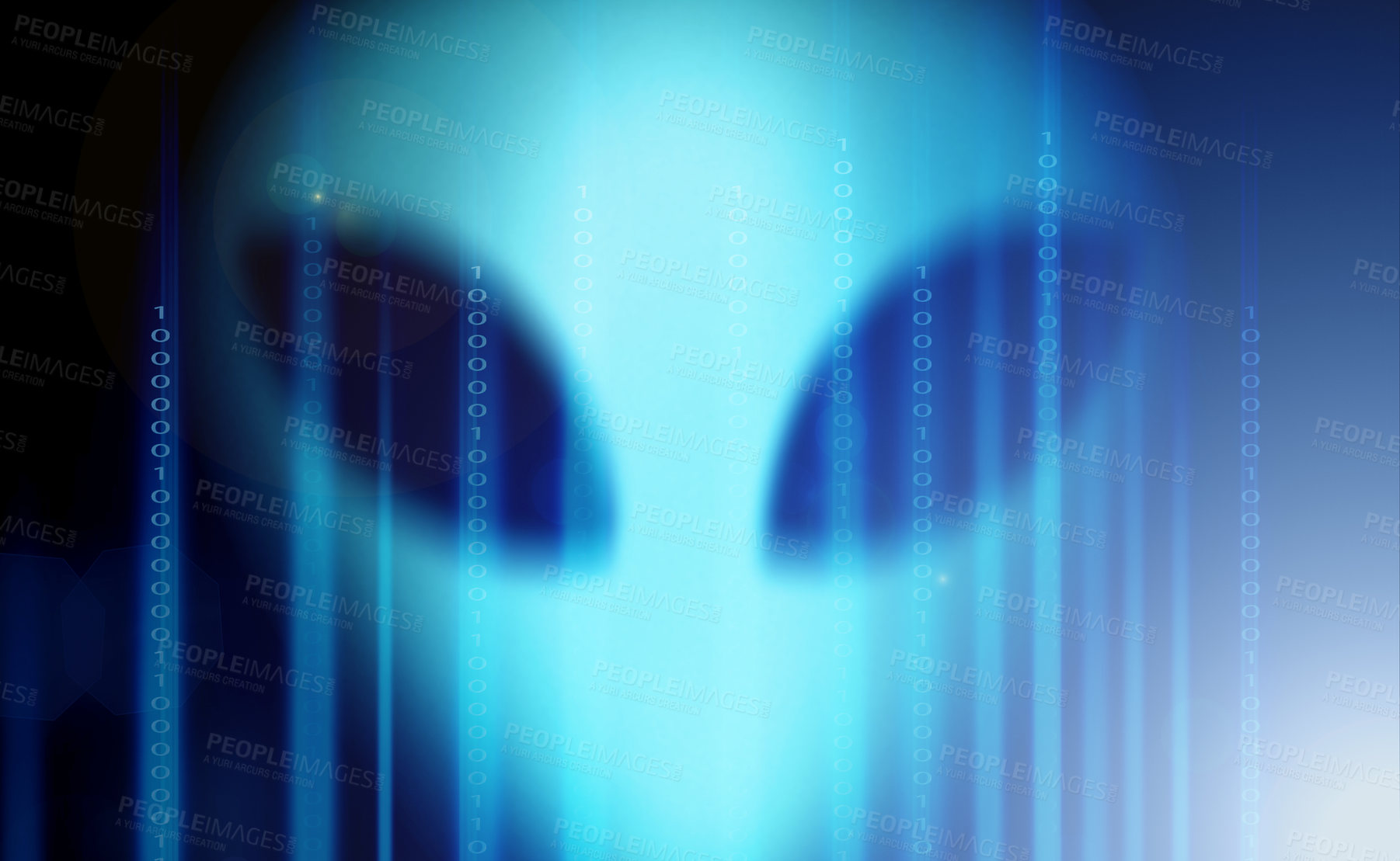 Buy stock photo Conceptual shot of an extraterrestrial