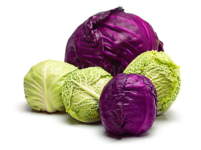 Buy stock photo Shot of a fresh cabbage