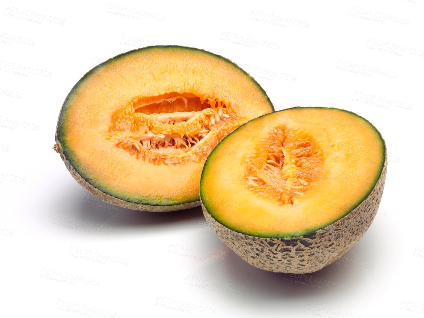 Buy stock photo Studio shot of fresh cantaloupe