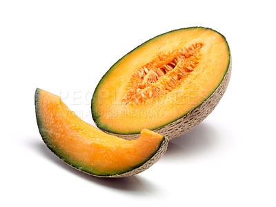 Buy stock photo Studio shot of fresh cantaloupe